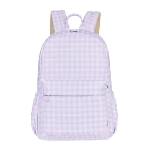 Kinnder Junior Kindy/School Backpack - Lilac Gingham