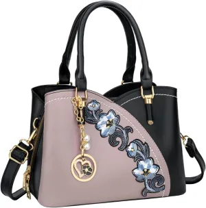 KKXIU Triple Compartments Purses and Handbags for Women Fashion Ladies Satchel Shoulder Top Handle Bag