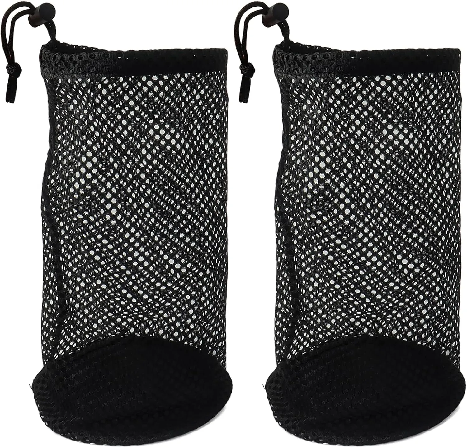 Klmnop 2Pcs Golf Ball Pouch, Mesh Bag Holds 48-56 Balls, Tee Pouch with Drawstring Storage