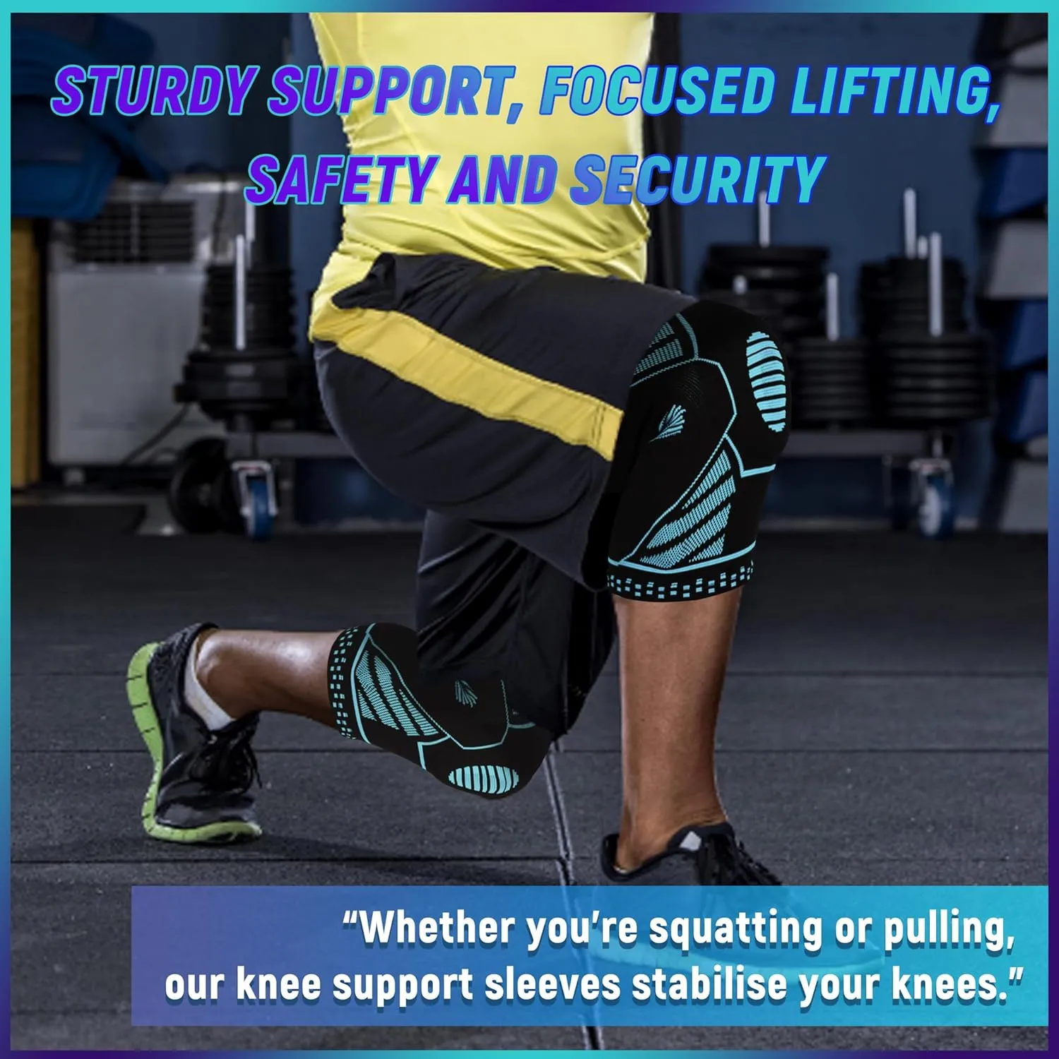 Knee Brace for Women Man, Compression Sleeve with Patella Pad Bilateral Stabilizers, Support for Meniscus Tear, Weightlifting, Arthritis Pain