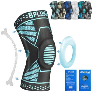 Knee Brace for Women Man, Compression Sleeve with Patella Pad Bilateral Stabilizers, Support for Meniscus Tear, Weightlifting, Arthritis Pain