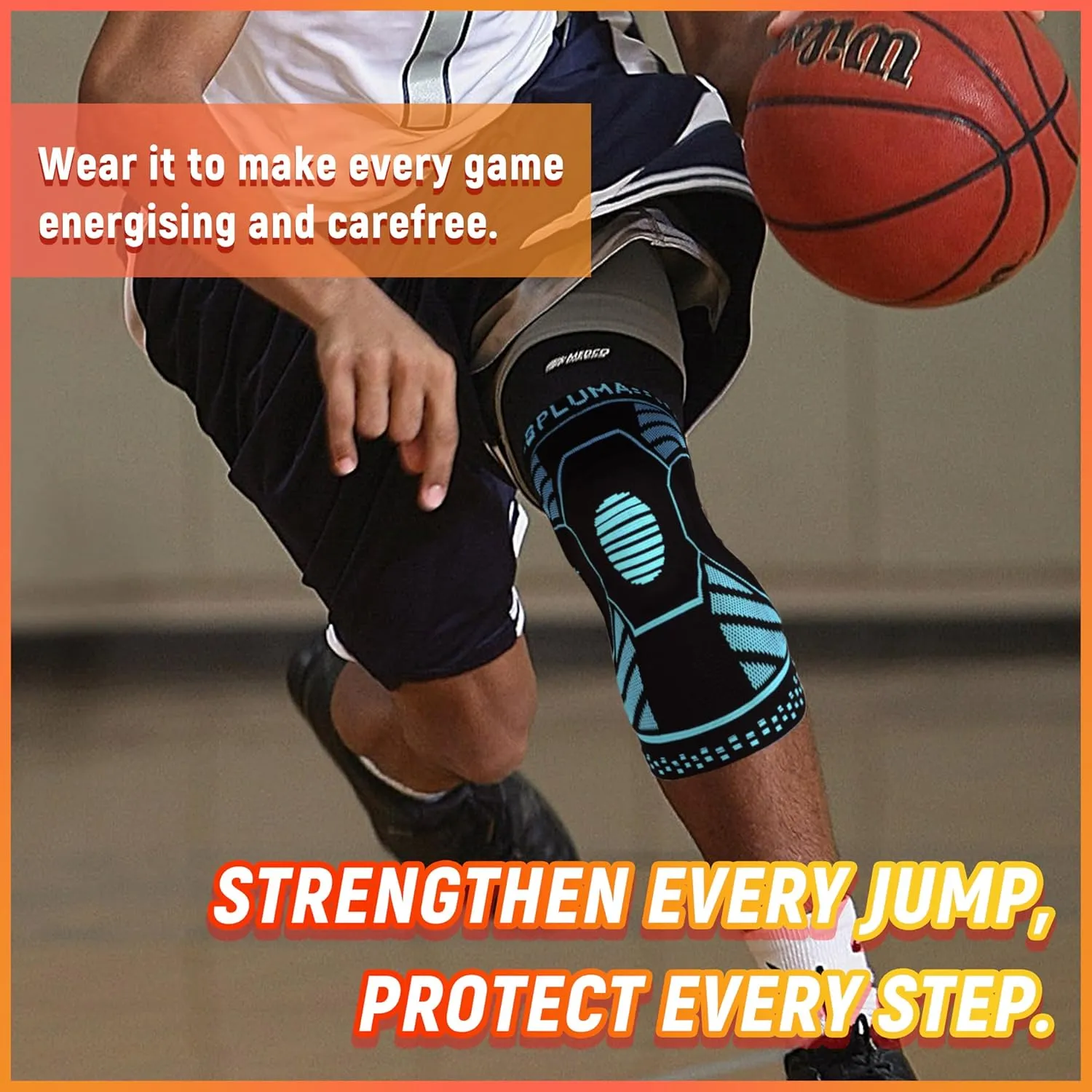 Knee Brace for Women Man, Compression Sleeve with Patella Pad Bilateral Stabilizers, Support for Meniscus Tear, Weightlifting, Arthritis Pain