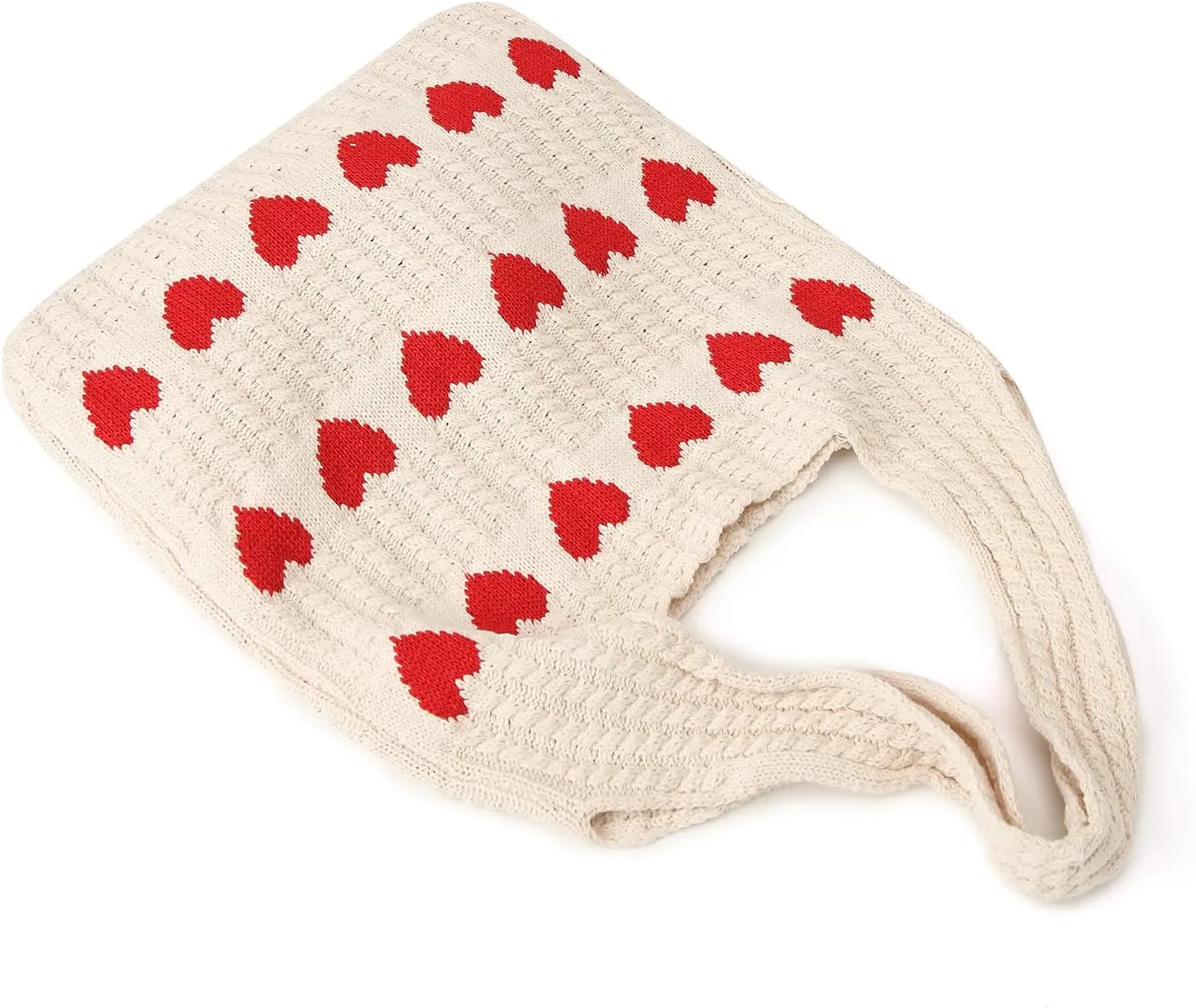 Knitted Shoulder Tote Bag Large Crochet Beach Bag Hobo Bag Aesthetic Tote Handbags for Women
