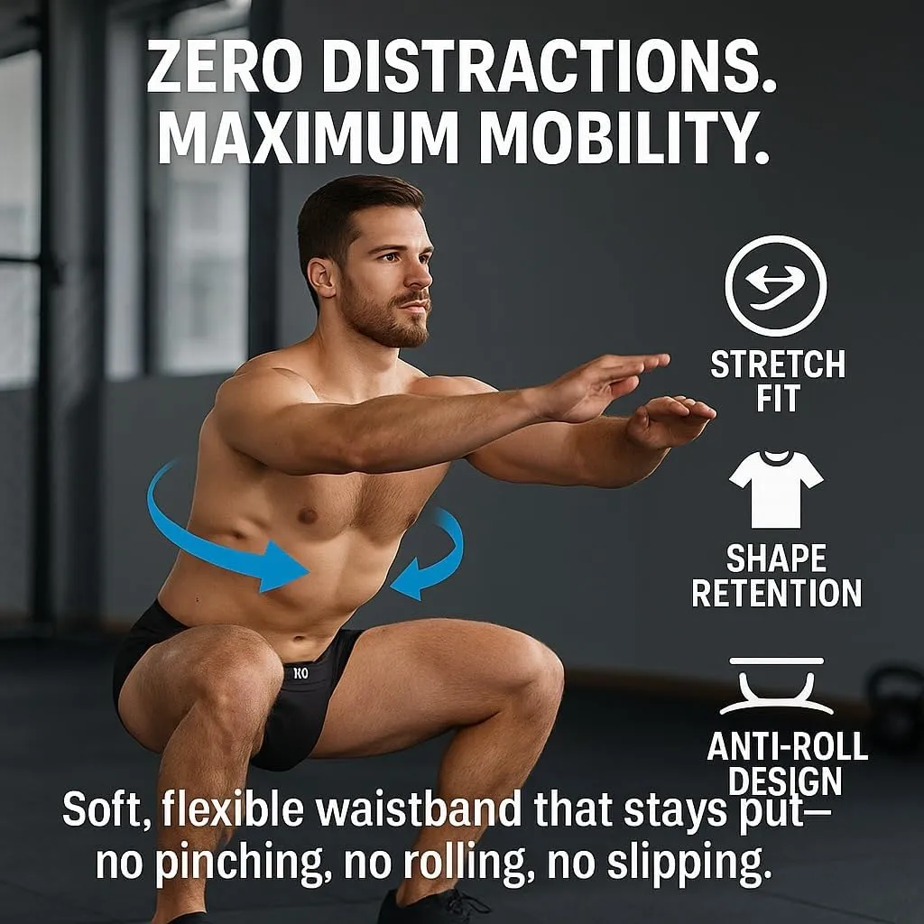 KNK Organic Cotton Jockstrap Gym Supporter – 3” Waistband, Soft & Durable