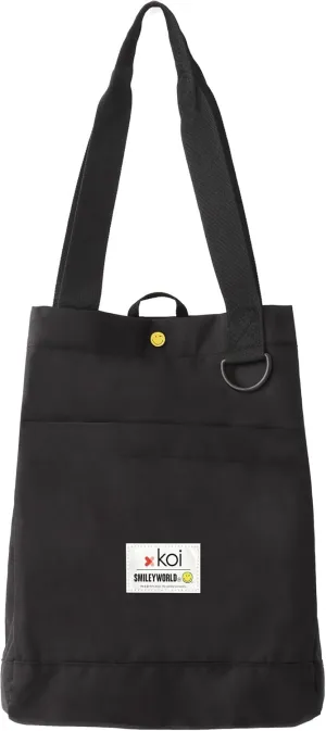KOI Unisex SmileyWorld Everyday Tote, Black, OS