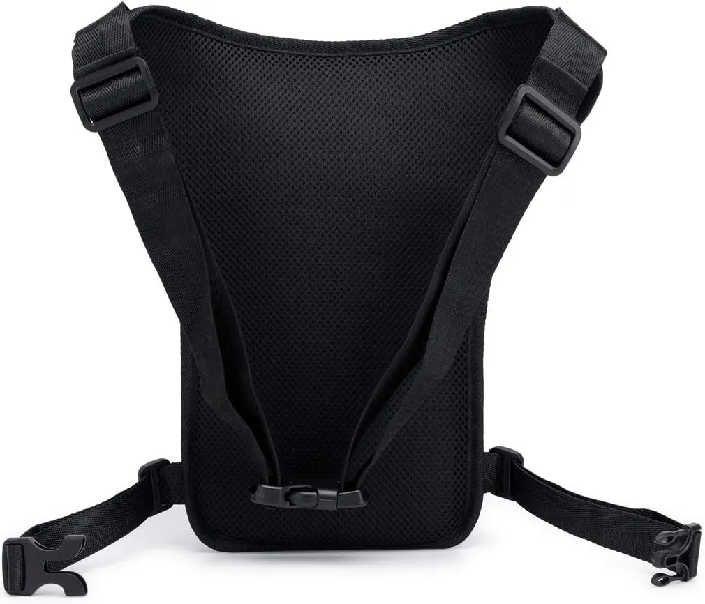 KPYWZER Outdoor Thigh Drop Leg Bag for Men Women Waist Fanny Pack Motorcycle Ride Crossbody Shoulder Riding Travel Hiking Tactical 01-Black