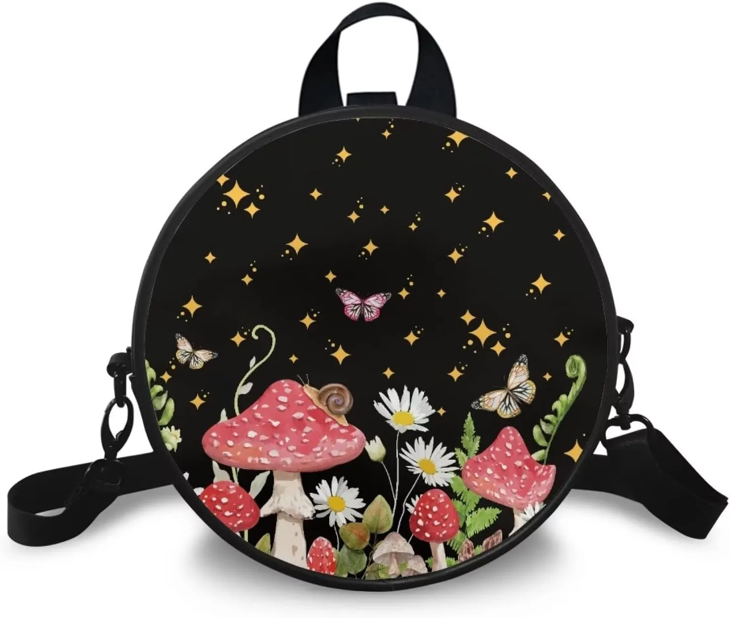 Kuiaobaty Clock Purse Women Shoulder Handbag Casual Round Crossbody Bag PU Leather Tote Bag Stylish Satchel Bag