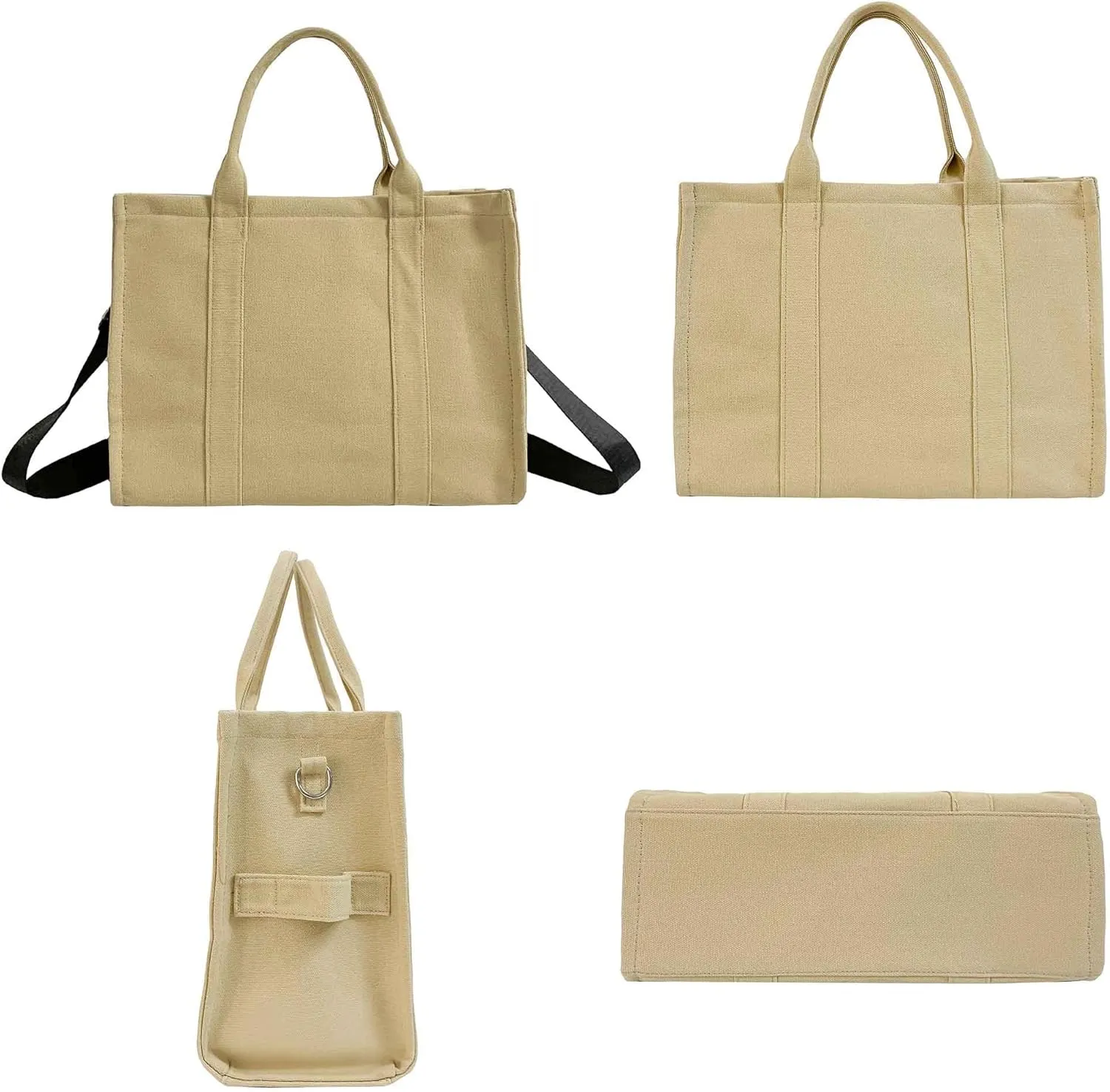 Ladies Handbags Large Capacity Tote Bags Shopping Bags Simple Tote Shoulder Bags Black Tote Bags