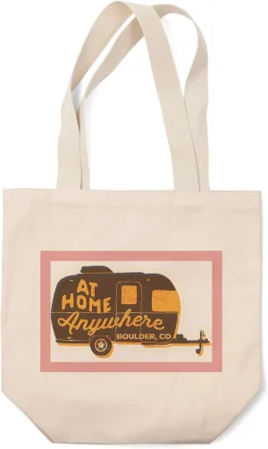 Lantern Press Boulder, Colorado, Outdoor More Series, Trailer (100% Cotton Canvas Reusable Tote Bag)