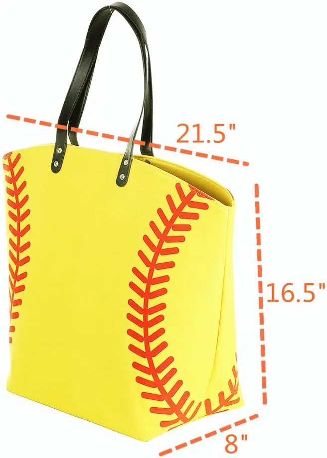 Large Baseball Tote Bag Sports Prints Utility Tote Beach Bag Travel Bag
