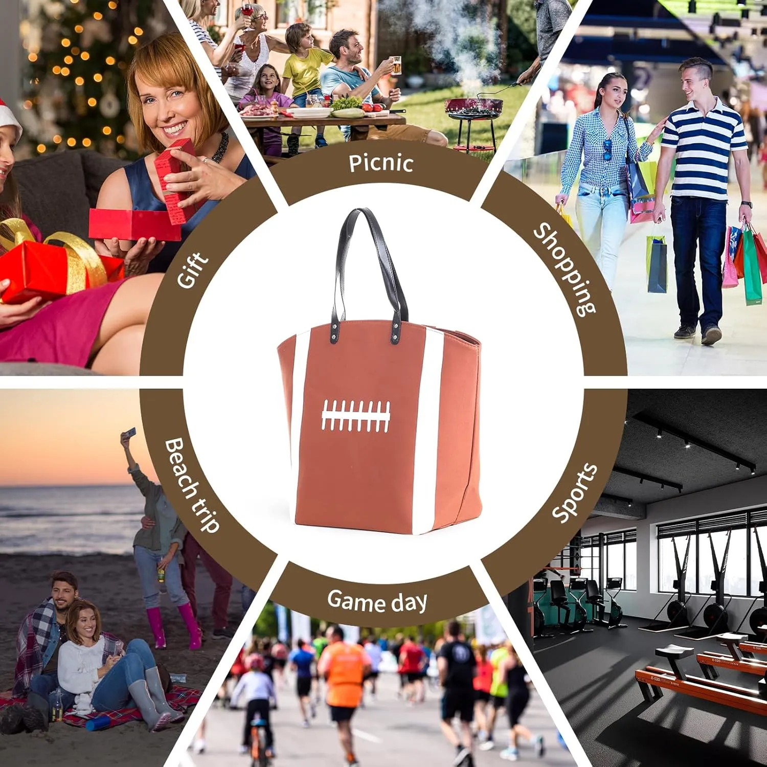 Large Baseball Tote Bag Sports Prints Utility Tote Beach Bag Travel Bag