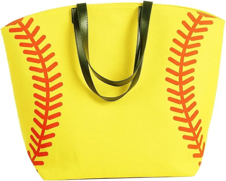 Large Baseball Tote Bag Sports Prints Utility Tote Beach Bag Travel Bag