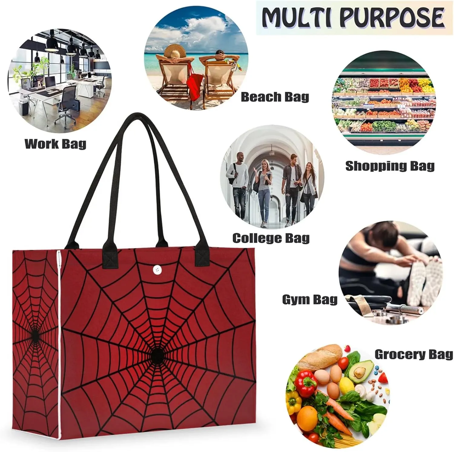 Large Beach Bag,Waterproof Sandproof Tote Bag with Pocket
