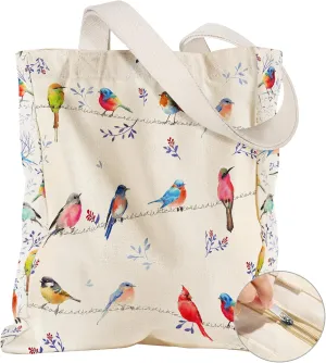 Large Canvas Tote Bag for Women - with Zipper and Inner Pocket Aesthetic Cute Shoulder Bag for Shopping Daily