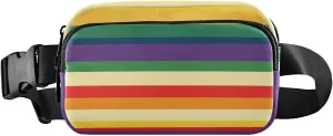 Large Capacity Fanny Pack, Pride Month A Colorful Stripe, Women Men Waist Packs, Crossbody Sport Bags Bum Bag Belt with Adjustable Strap for Travel Running Hiking