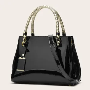Large Capacity Leather Tote Bag – Stylish & Functional for Work and Travel