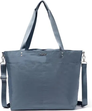 Large Carryall Tote Bag for Women - Lightweight Nylon Zipper Top Weekender Travel Beach Bag Personal Item w/Luggage Sleeve