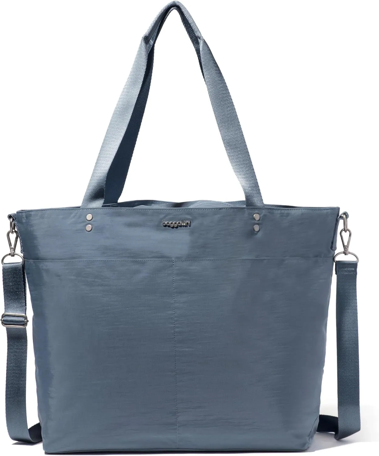 Large Carryall Tote Bag for Women - Lightweight Nylon Zipper Top Weekender Travel Beach Bag Personal Item w/Luggage Sleeve