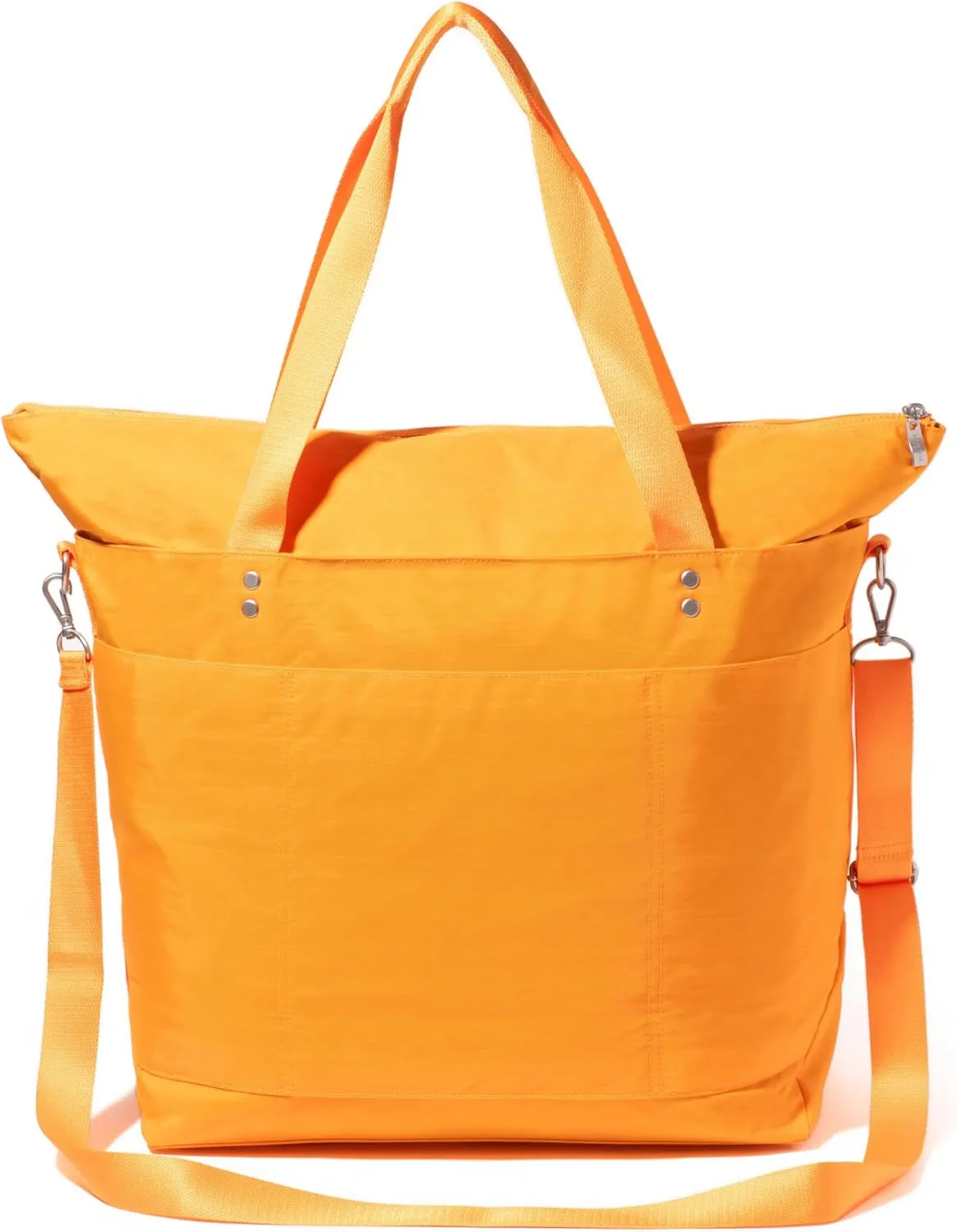 Large Carryall Tote Bag for Women - Lightweight Nylon Zipper Top Weekender Travel Beach Bag Personal Item w/Luggage Sleeve