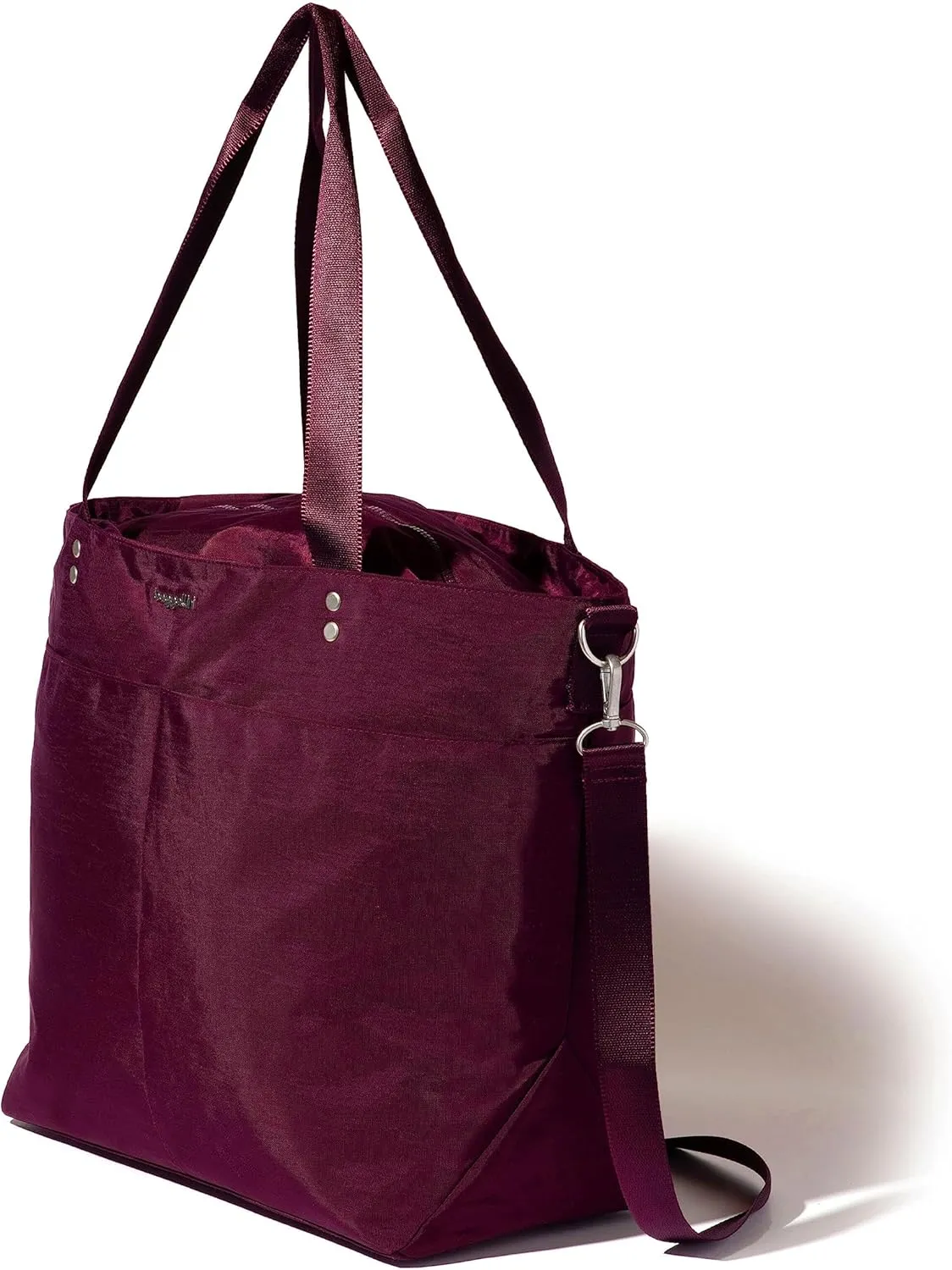 Large Carryall Tote Bag for Women - Lightweight Nylon Zipper Top Weekender Travel Beach Bag Personal Item w/Luggage Sleeve