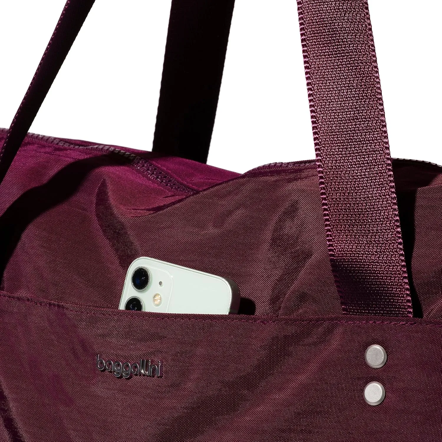Large Carryall Tote Bag for Women - Lightweight Nylon Zipper Top Weekender Travel Beach Bag Personal Item w/Luggage Sleeve