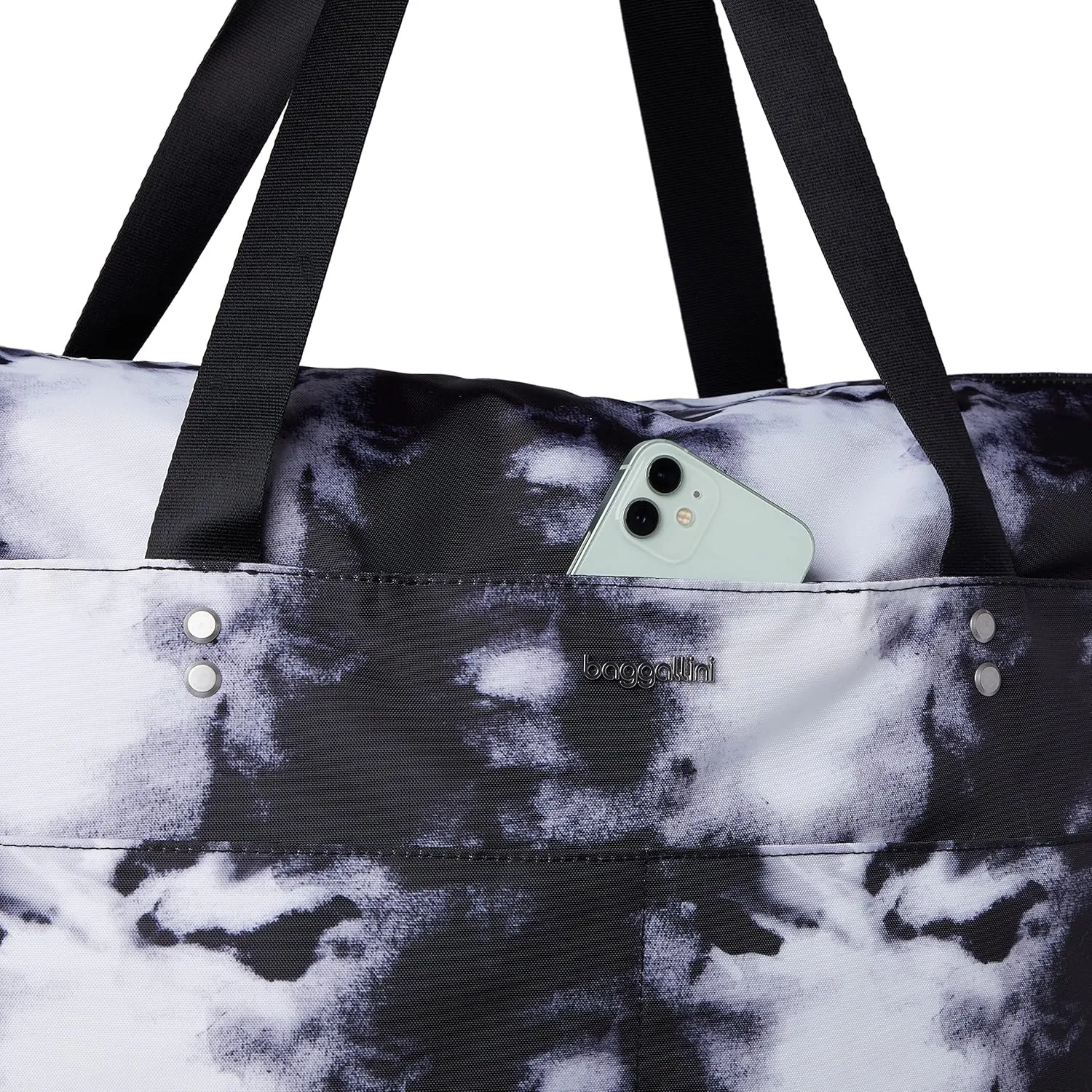 Large Carryall Tote Bag for Women - Lightweight Nylon Zipper Top Weekender Travel Beach Bag Personal Item w/Luggage Sleeve