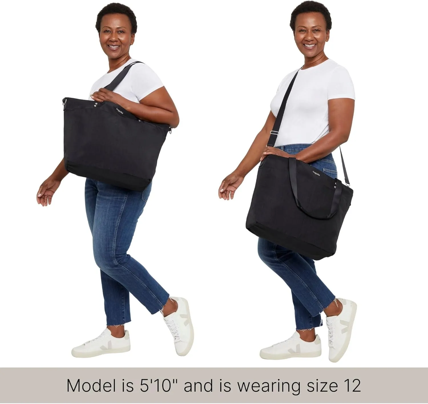 Large Carryall Tote Bag for Women - Lightweight Nylon Zipper Top Weekender Travel Beach Bag Personal Item w/Luggage Sleeve