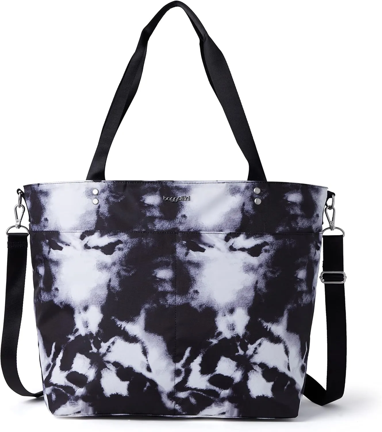 Large Carryall Tote Bag for Women - Lightweight Nylon Zipper Top Weekender Travel Beach Bag Personal Item w/Luggage Sleeve
