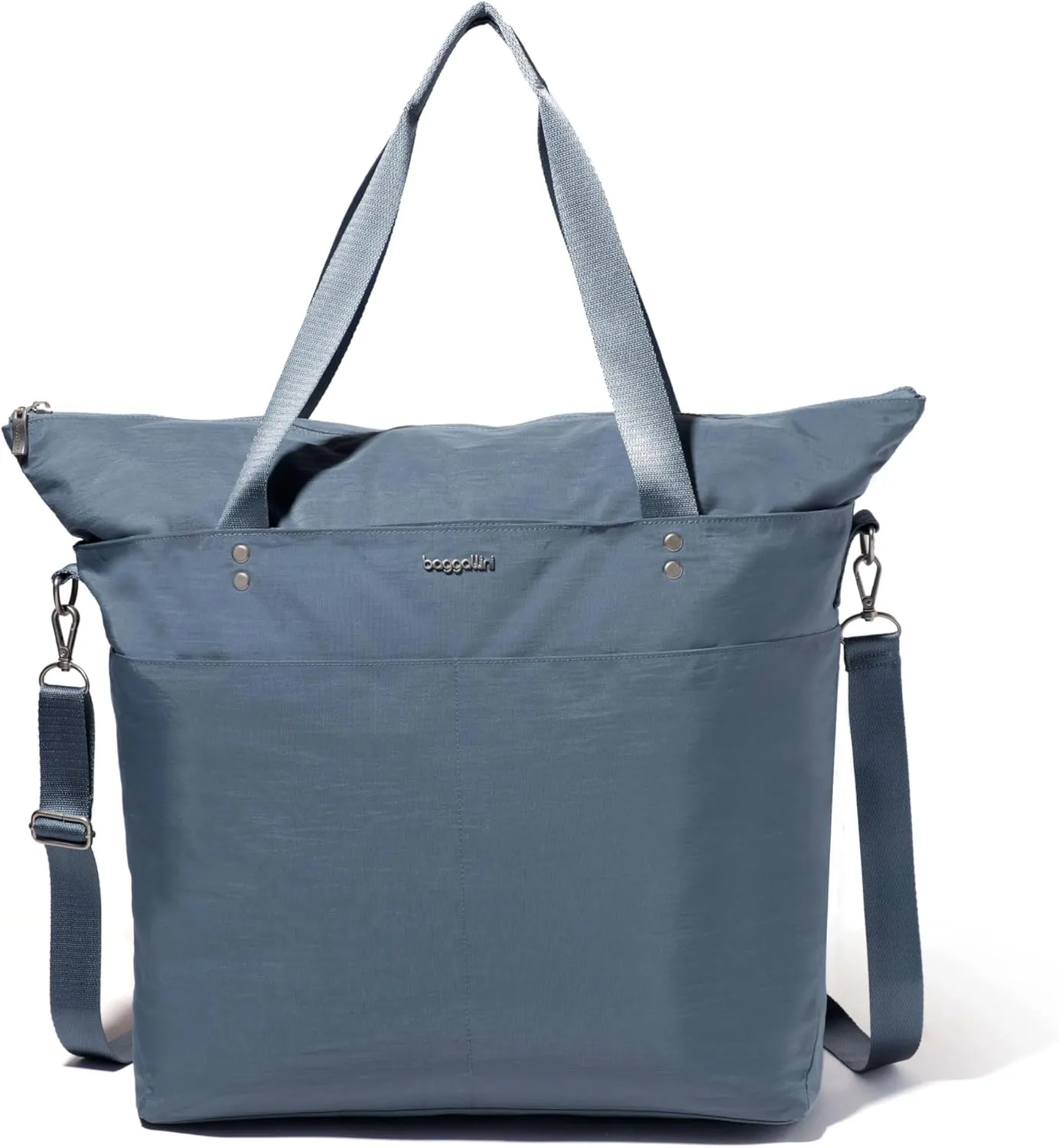 Large Carryall Tote Bag for Women - Lightweight Nylon Zipper Top Weekender Travel Beach Bag Personal Item w/Luggage Sleeve