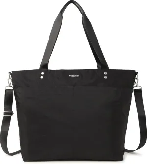 Large Carryall Tote Bag for Women - Lightweight Nylon Zipper Top Weekender Travel Beach Bag Personal Item w/Luggage Sleeve