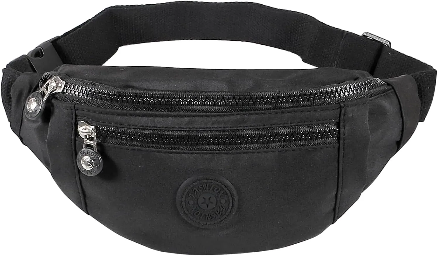 Large Crossbody Fanny Pack with 3-Zipper Pockets,Gifts for Enjoy Sports Festival Workout Traveling Running Casual Hands-Free Wallets Waist Pack Phone Bag Fits All Phones (black green)