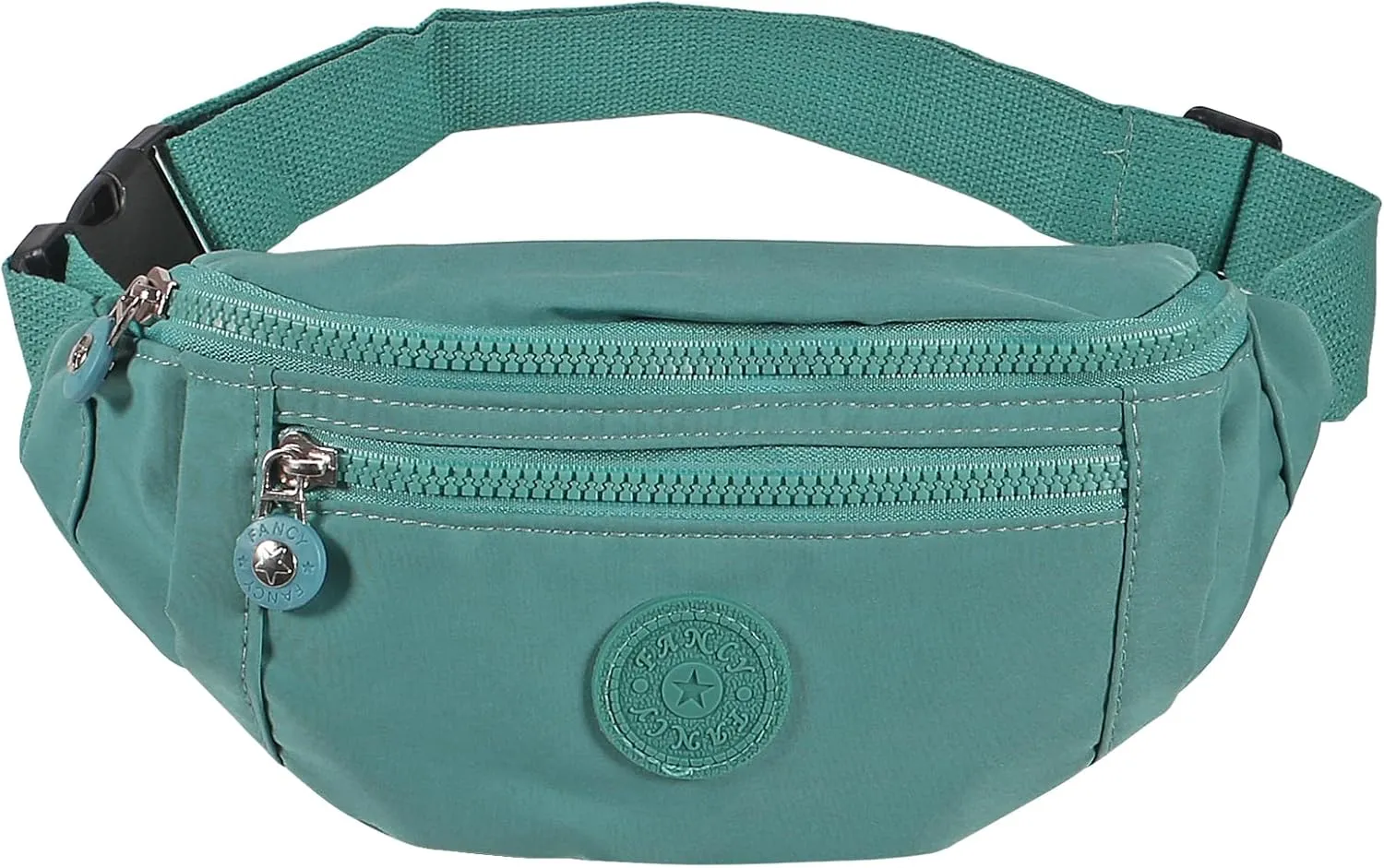 Large Crossbody Fanny Pack with 3-Zipper Pockets,Gifts for Enjoy Sports Festival Workout Traveling Running Casual Hands-Free Wallets Waist Pack Phone Bag Fits All Phones (black green)
