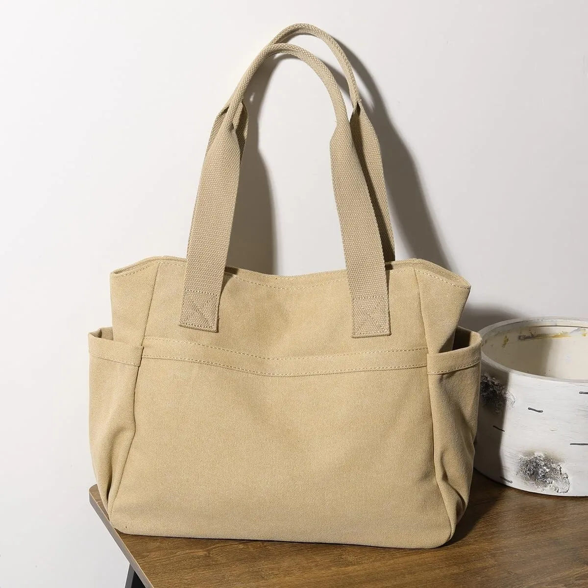 Large Handbags for Women Shoulder Hobo Purse Multi-Pockets for Travel, Gym, Shopping, Work Canvas Tote