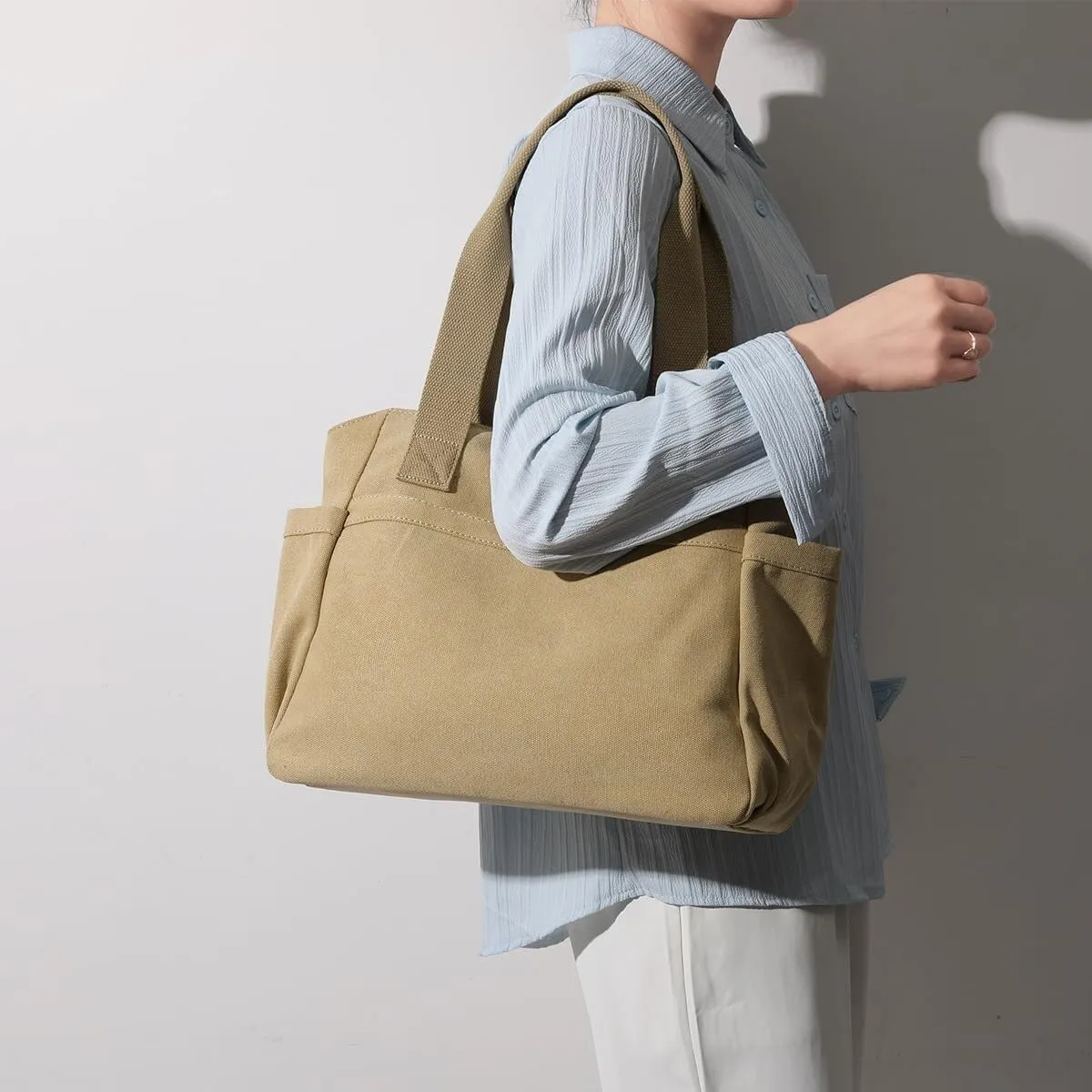 Large Handbags for Women Shoulder Hobo Purse Multi-Pockets for Travel, Gym, Shopping, Work Canvas Tote
