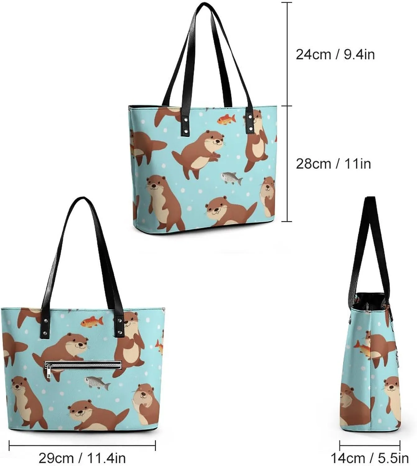 Large Leather Tote Bag Travel Work Daily Essentials Handbag For Women Men
