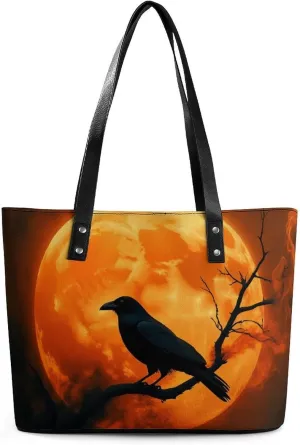 Large Leather Tote Bag Travel Work Daily Essentials Handbag For Women Men