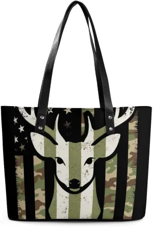 Large Leather Tote Bag Travel Work Daily Essentials Handbag For Women Men