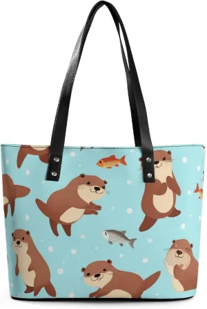 Large Leather Tote Bag Travel Work Daily Essentials Handbag For Women Men