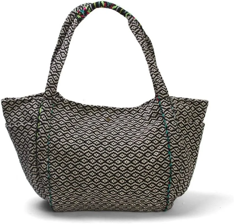 Large Open Tote Bag w/Side Pocket
