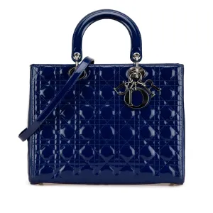 Large Patent Cannage Lady Dior