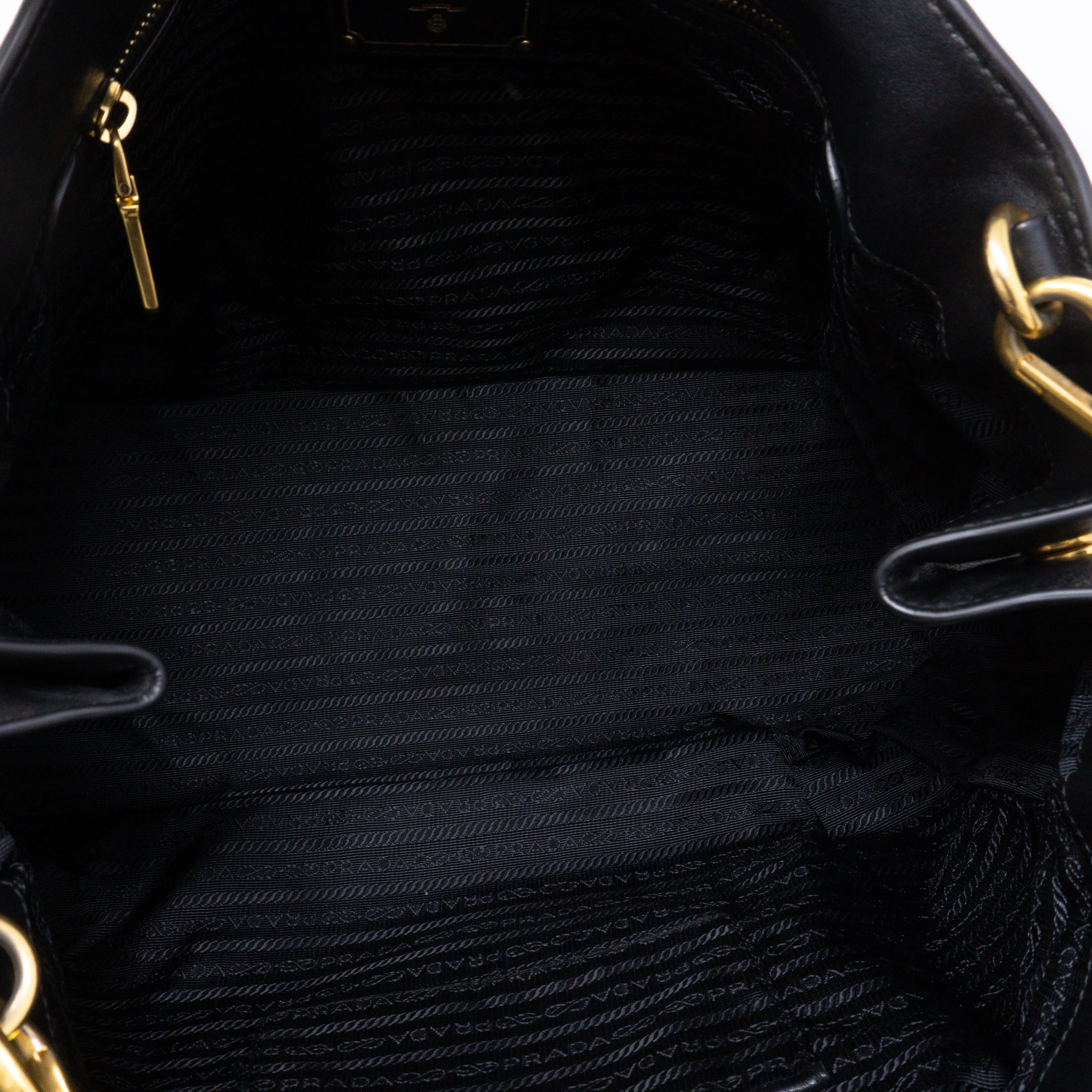 Large Shopping Tote Black Leather