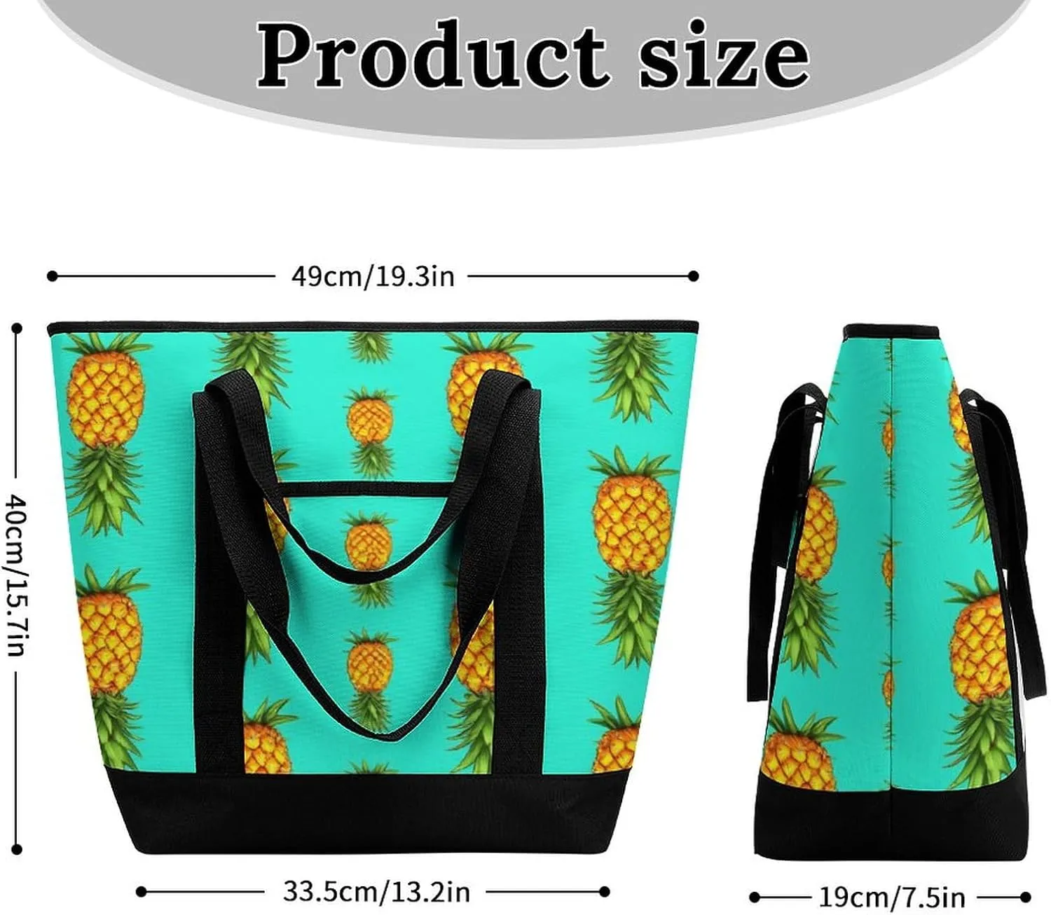 Large Thermal Shopping Tote Bag Travel Friendly Fashion Handbag Commuter Bag