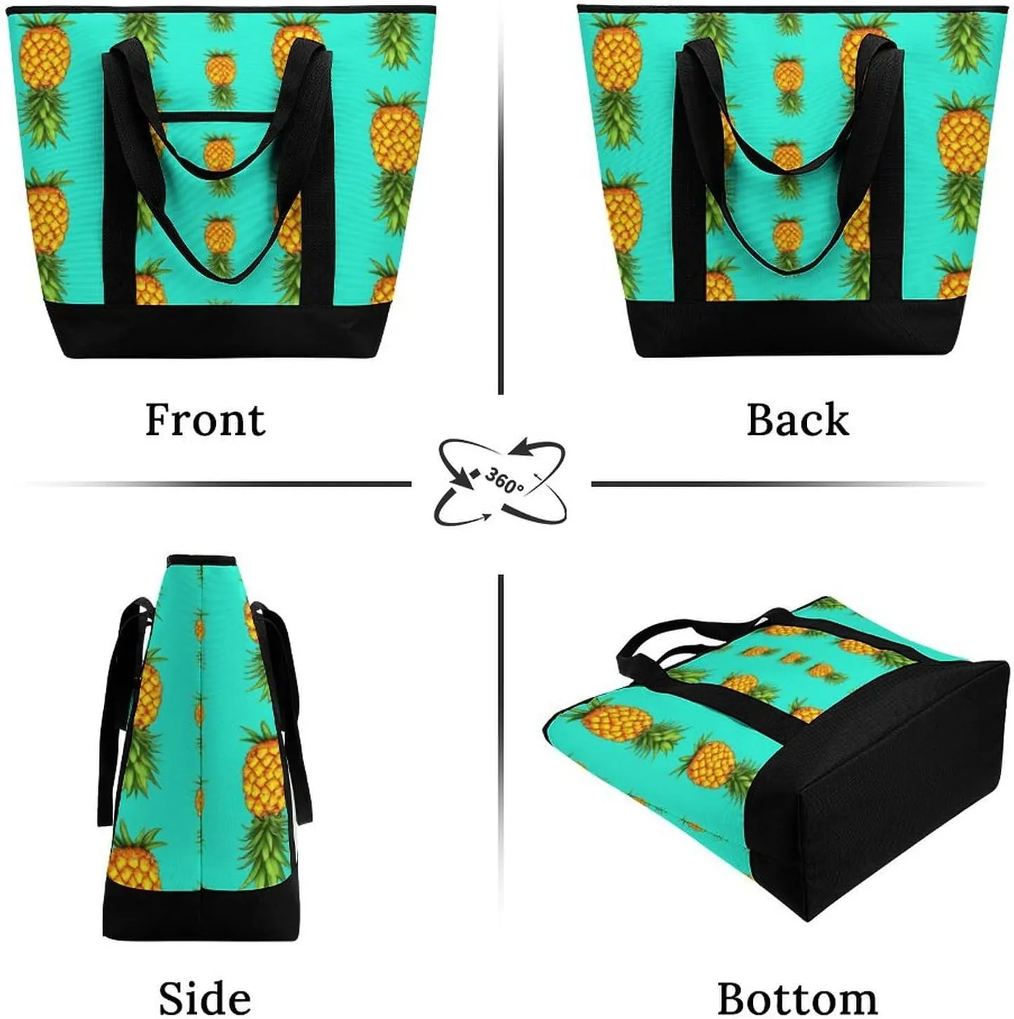 Large Thermal Shopping Tote Bag Travel Friendly Fashion Handbag Commuter Bag