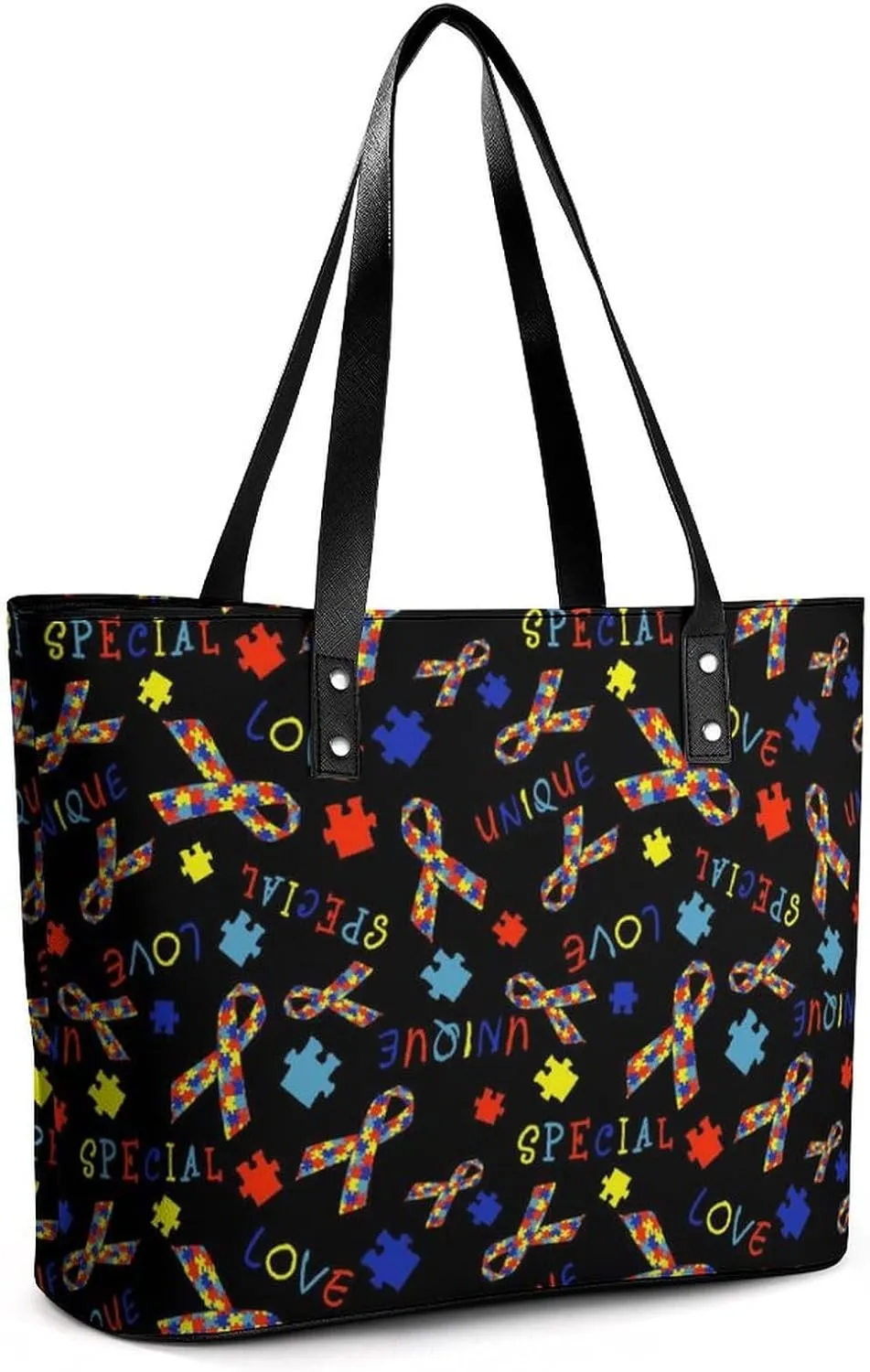 Large Tote Bag Fashion Handbag With Zipper For Women And Men
