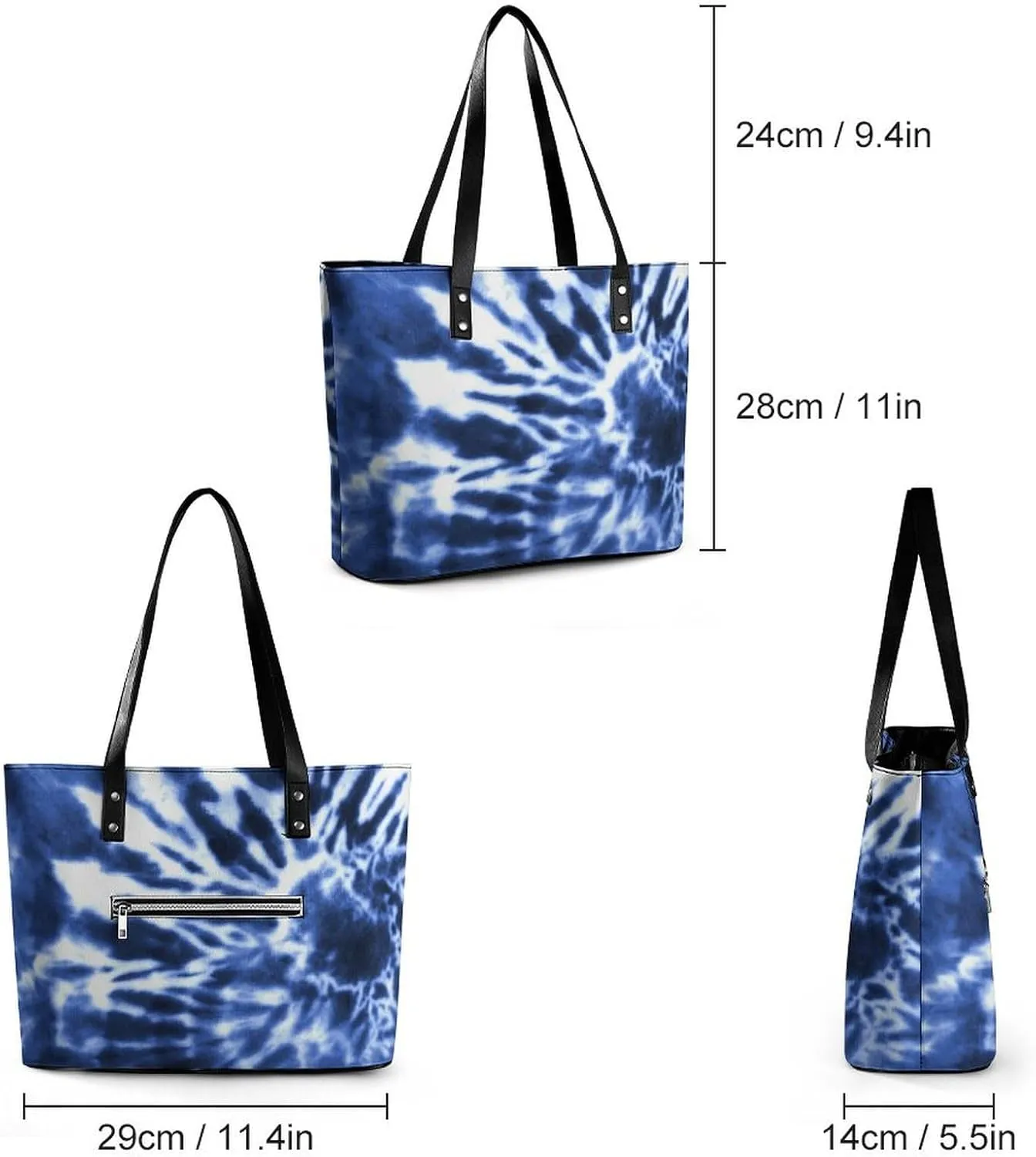 Large Tote Bag Fashion Handbag With Zipper For Women And Men