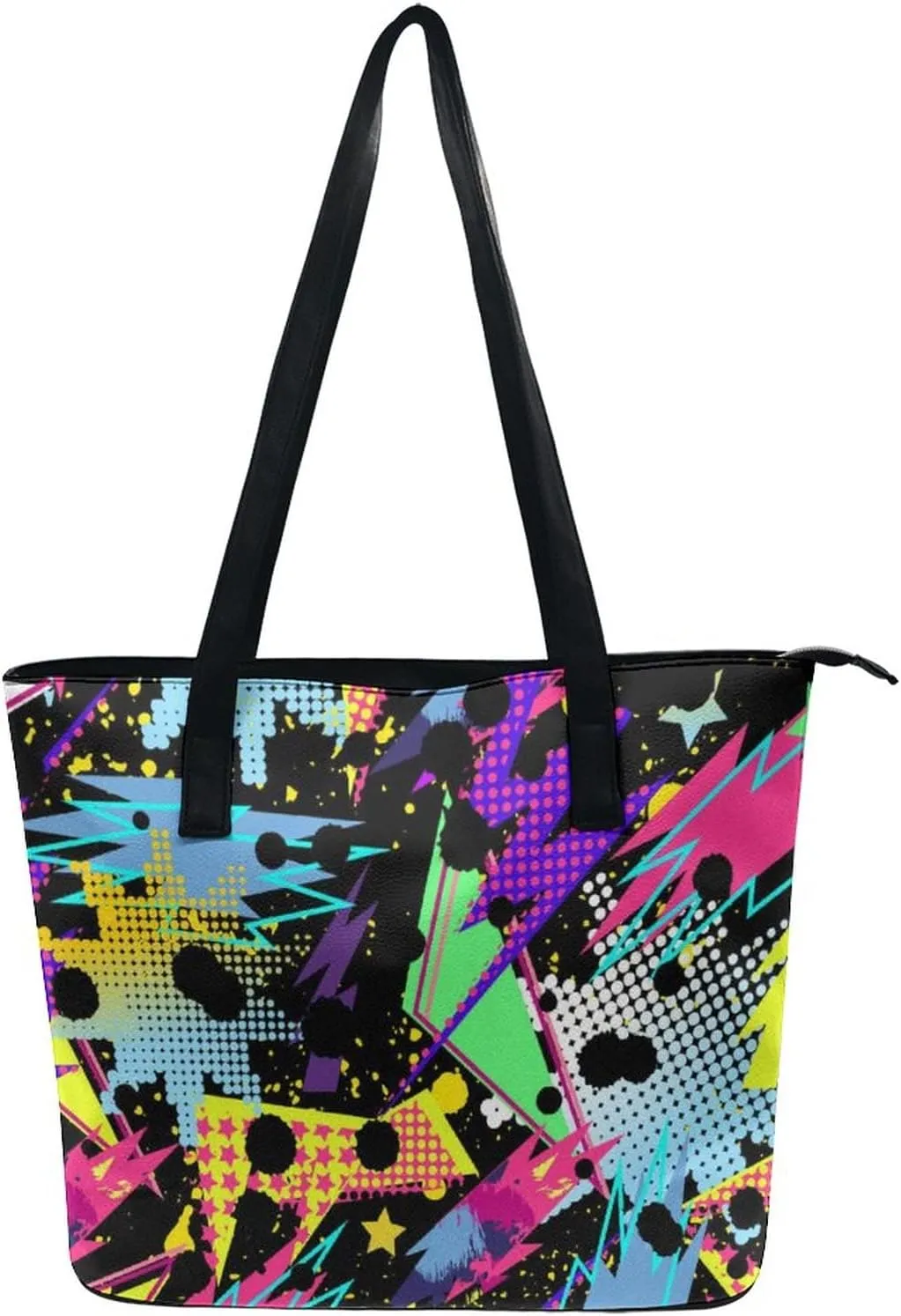 Large Tote Bag Fashion Portable Handbags With Zipper For Women And Men