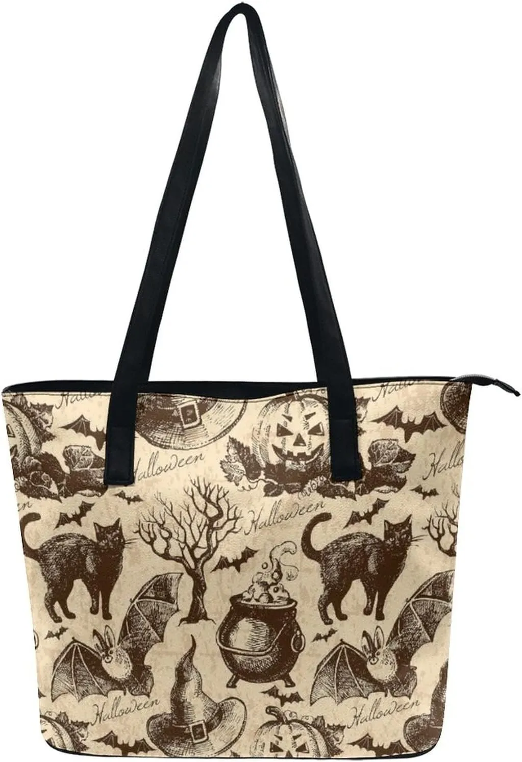 Large Tote Bag Fashion Portable Handbags With Zipper For Women And Men