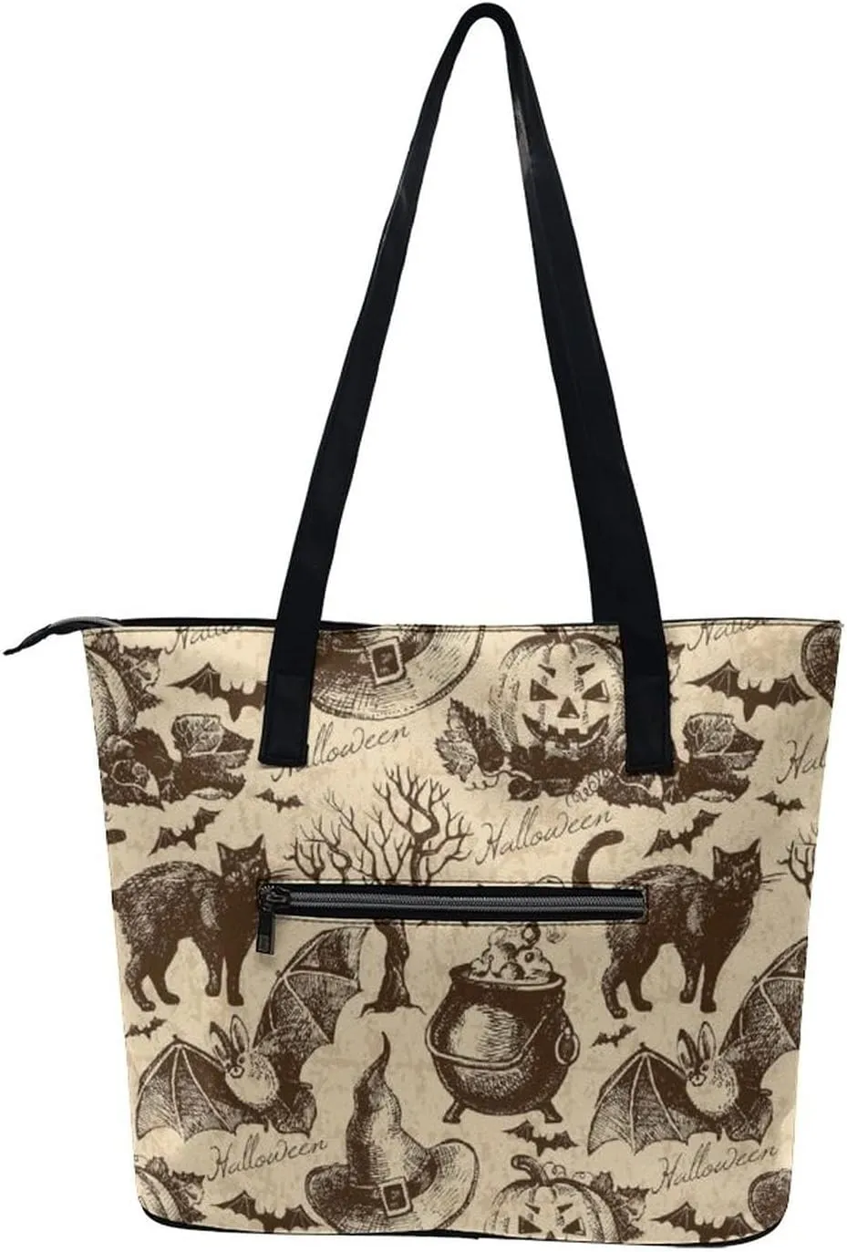 Large Tote Bag Fashion Portable Handbags With Zipper For Women And Men