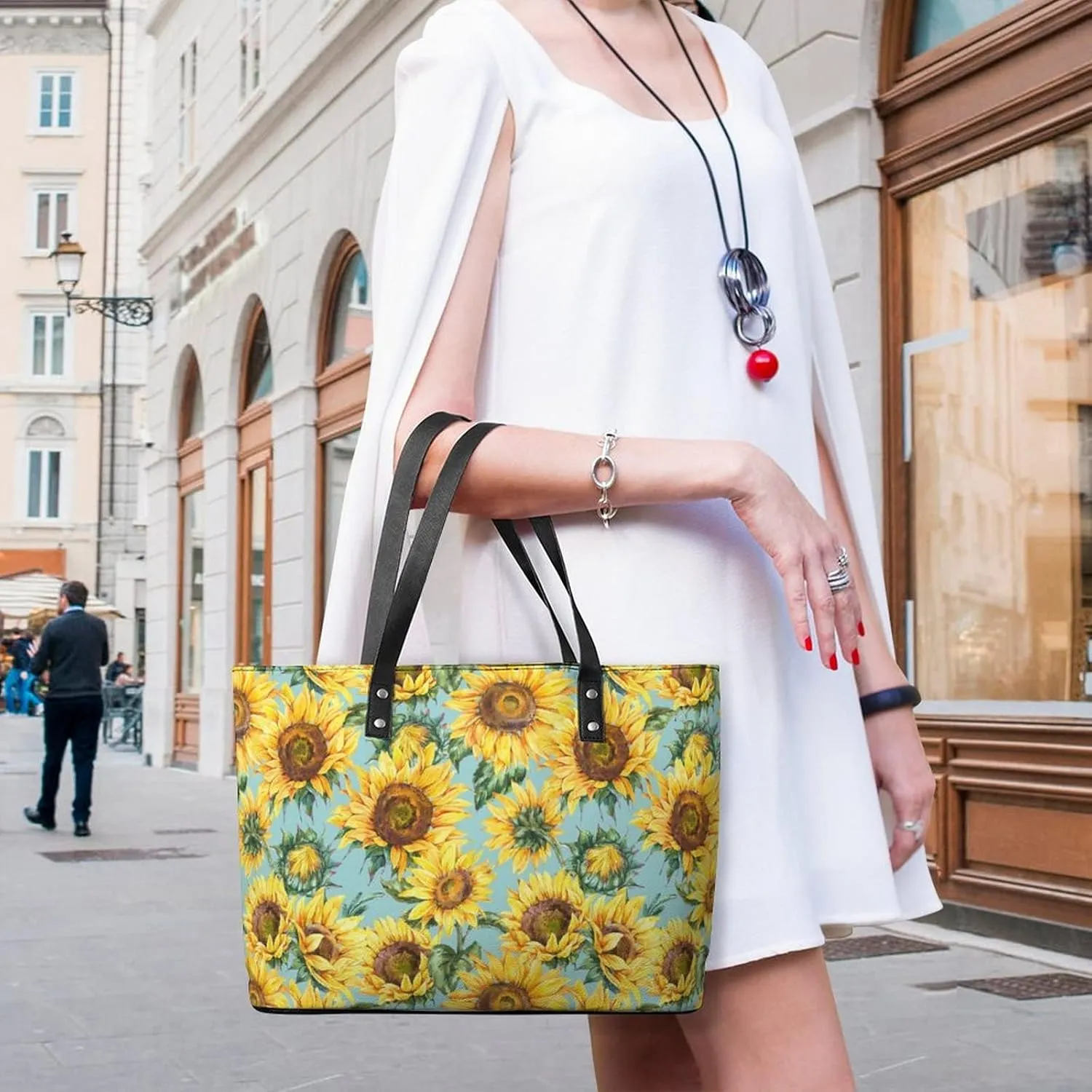Large Tote Bag Fashion Portable Handbags With Zipper For Women And Men