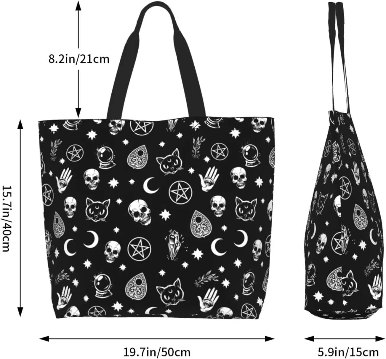 Large Tote Bag for Women Waterproof Reusable Shoulder Bag for Beach Travel Work and Grocery Shopping
